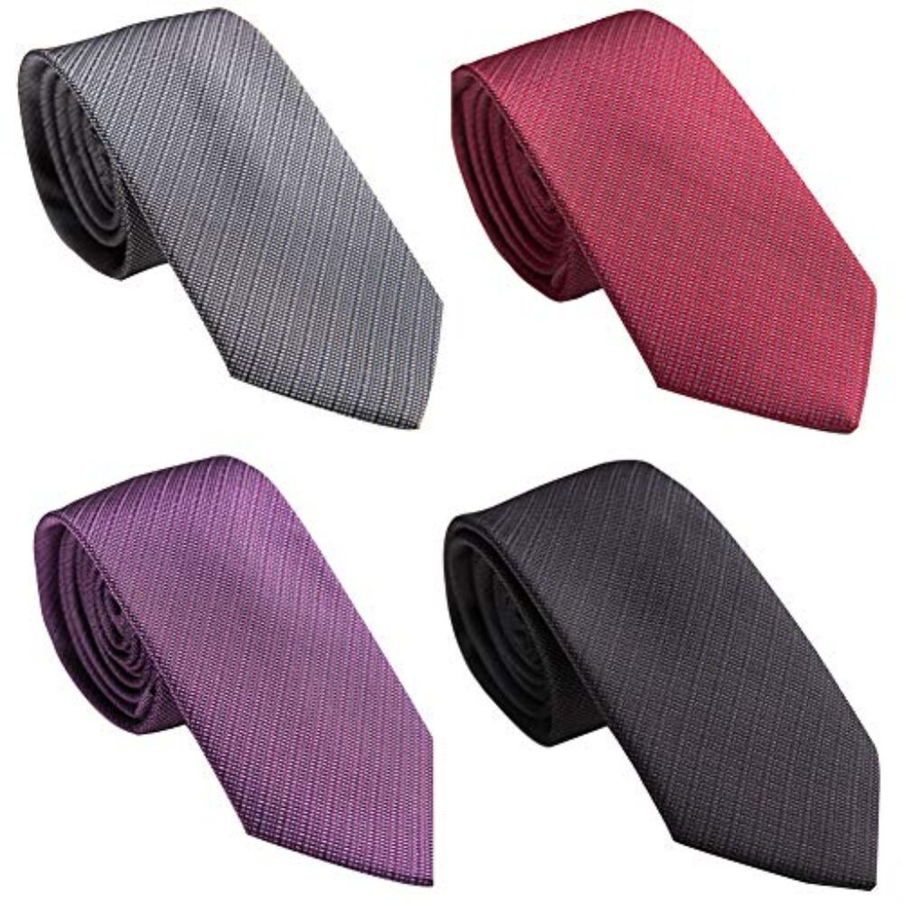 4 Packs‎ Skinny Neckties for Men Boys
